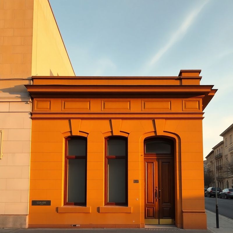 Fațadă clasică de clădire din Craiova cu plăcuță de alamă